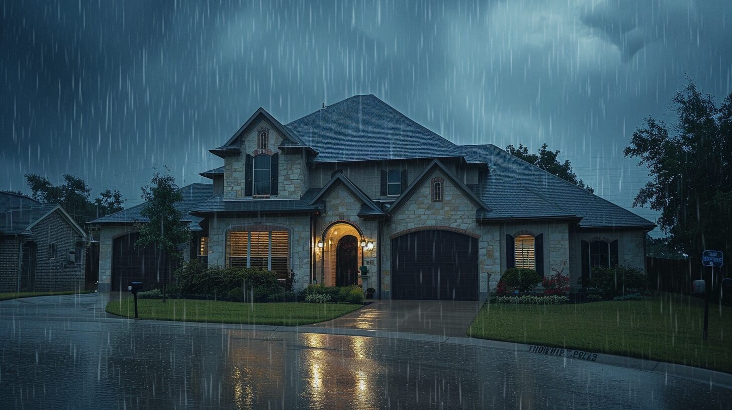 Flood Insurance Corpus Christi - Texas home during storm protected by flood insurance policy