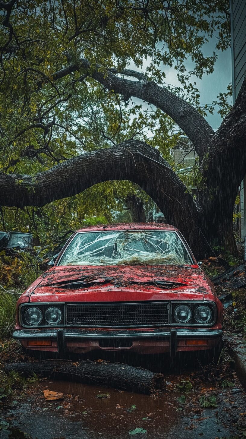Flooding in Corpus Christi Texas - Damaged Car 