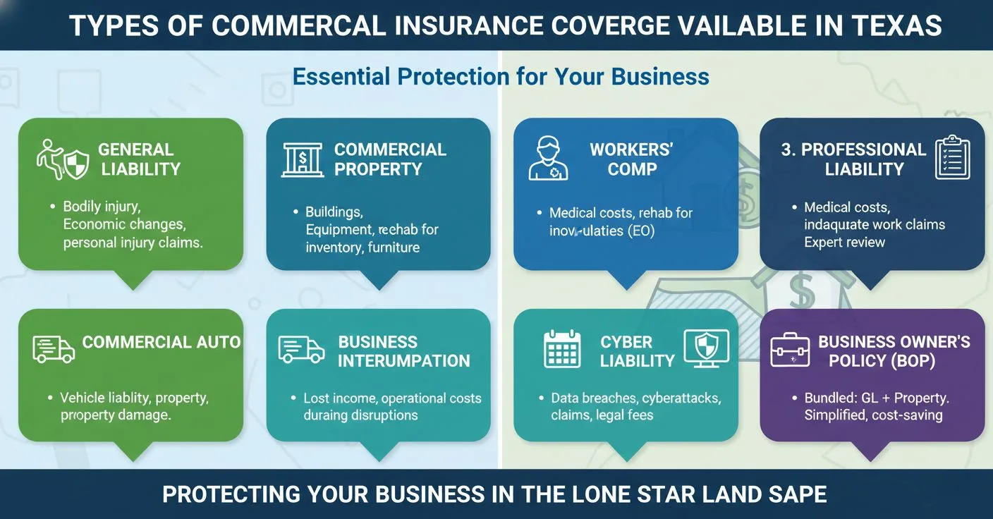 A Comprehensive Guide to Commercial Insurance in Texas 2 Types of Commercial Insurance Coverage Available in